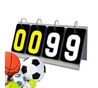 Nevalerra Score Board Desktop Flipper Counter Stand - Portable Number Display System, Manual Scoring Device Durable Sports Scorekeeper Board | Baseball Softball Soccer Basketball Tournament Outdoor