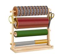 Nevalerra Support de Ruban, étagère de Rangement à 4 Niveaux, en Bois, étagère de Rangement pour travaux de, Organisateur de Ruban pour Salle de Bricolage, pâtisserie, Magasin de Fleurs