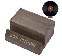 Nevalerra Support pour disques - Support de rangement en vinyle en bois, design de base stable, étagère compacte antidérapante pour albums | Étagère de disque élégante
