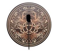 Nevalerra Tambour chamanique, avec, symbole de musique spirituelle, tambour sibérien, outil de du son pour la musique spirituelle, l'équilibre des chakras, la réflexion et