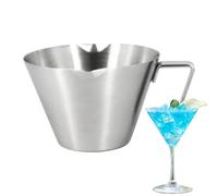 Nevalerra Tasse à mesurer le café - Double bec en acier 7,2 x 9 x 7,6 cm, bécher résistant à la chaleur, pichet à trois poignées pour la cuisine, la cuisson, le brassage | Dosage Mélange Boissons Mous