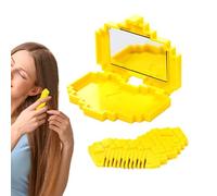 Nevalerra Tondeuse pour cheveux fourchus, ciseaux à cheveux et peigne avec miroir, tondeuse en forme de cœur pour enlever les fourches, pour les soins à domicile, les voyages, la vie quotidienne