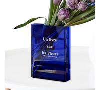 Nevalerra Vase transparent en acrylique pour table de salon - Vase décoratif en acrylique avec artistique et culturel - Pour arrangements floraux, pièce maîtresse et
