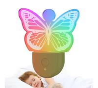 Nevalerra Veilleuse murale papillon - Lampe LED à changement de couleur avec 6 couleurs, changement automatique et brillance douce | Lumière décorative à économie d'énergie pour, chambres, s