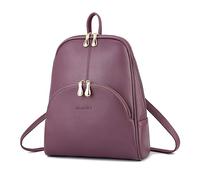 Nevenka Sac a Dos Femme en Cuir PU Doux et Souple Cartable Fille à Fermeture Éclaire Sac Porté Dos Scolaire Fille avec Bandoulières Ajustables