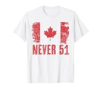 Never 51 Drapeau Canadien rétro délavé Grunge - 51e État T-Shirt