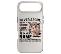 Never Argue with A Short Girl Who Has an 'A', Cute Owl Design Coque pour iPhone Air