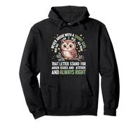 Never Argue with A Short Girl Who Has an 'A', Cute Owl Design Sweat à Capuche