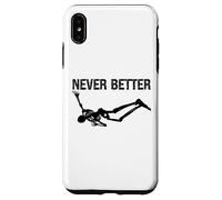 Never Better Skeleton Women Halloween Never Better Skull Men Coque pour iPhone XS Max