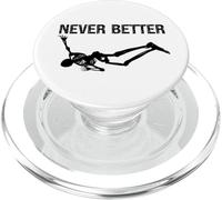 Never Better Skeleton Women Halloween Never Better Skull Men PopSockets PopGrip pour MagSafe
