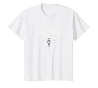 Never Better Squelette Just Hanging in There Humour Goth T-Shirt, Enfant, Blanc, 2 Ans