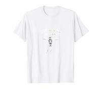 Never Better Squelette Just Hanging in There Humour Goth T-Shirt, Homme, Blanc, S