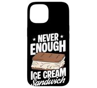 Never Enough Ice Cream Sandwich (Sandwich à la crème glacée) Coque pour iPhone 15