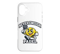 Never Enough Padel Jeu De Mots Drôle Padel Humour Coque pour iPhone 16 Plus