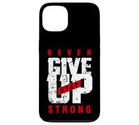 Never Ever Give Up, Inspirational Motivational Quotes Saying Coque pour iPhone 13