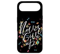 Never Ever Give Up Tee Shirt, Cool Novelty Quotes Graphic Coque pour iPhone Air