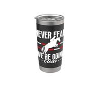 Never Fear We're Going Clear aime l'équitation, le saut d'obstacles Gobelet isotherme en acier inoxydable double paroi