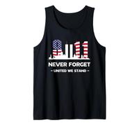 Never Forget 11 Septembre 2001 Memorial Day Drapeau américain Débardeur