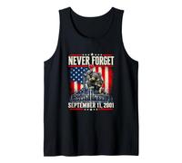 Never Forget 11 Septembre 2001 Memorial Day Drapeau USA Débardeur