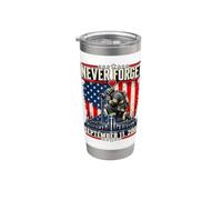 Never Forget 11 septembre 2001 Memorial Day Drapeau USA Gobelet isotherme en acier inoxydable double paroi