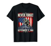 Never Forget 11 Septembre 2001 Memorial Day Drapeau USA T-Shirt Graphique avec Valeur