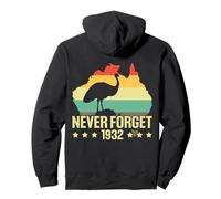 Never Forget 1932 Emu War Australia Autruche Sweat à Capuche