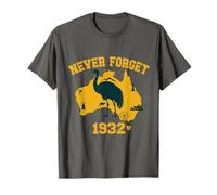 Never Forget 1932 Emu War Emu Lover Zookeeper Carte de l'Australie T-Shirt