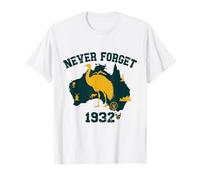 Never Forget 1932 Emu War Emu Lover Zookeeper Carte de l'Australie T-Shirt