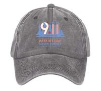 Never Forget 9/11 Hat, We Will Never Forget 9/11 Cap, National Day of Remembrance Baseball Hat Women Man, Gris-2., 53