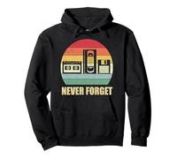« Never Forget Audio Cassette 70s 80s 90s Funny Gift Shirt » Sweat à Capuche