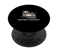Never Forget Cassette pour Homme Old School Funny VHS Music PopSockets PopGrip Adhésif