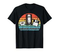 Never Forget Cassette rétro Vintage VHS Disquette années 80 T-Shirt