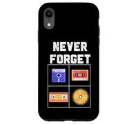 Never Forget Cassette Tape VHS CD Disquette Old School K7 Coque pour iPhone XR