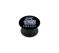 Never Forget Ghetto Blaster Vintage 80s 90s Hip Hip PopSockets PopGrip Adhésif
