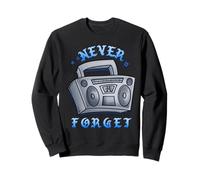 Never Forget Ghetto Blaster Vintage 80s 90s Hip Hip Sweatshirt
