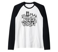 Never Forget - Les Icônes Rétro des Années 70 et 80 Vintage Manche Raglan