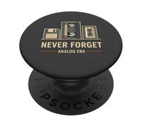 Never Forget Nostalgia Analog VHS Cassette Icons PopSockets PopGrip Adhésif