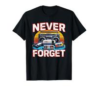 Never Forget Retro Gaming VHS Cassette Tape Nostalgie années 80 T-Shirt Graphique avec Valeur