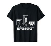 Never Forget Retro Tech Disquette VHS Cassette Vintage T-Shirt Graphique avec Valeur