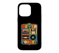 Never Forget Rétro Vintage Années 80 90 Cassette VHS Coque pour iPhone 14 Pro Max