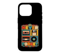 Never Forget Rétro Vintage Années 80 90 Cassette VHS Coque pour iPhone 16 Pro