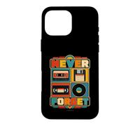 Never Forget Rétro Vintage Années 80 90 Cassette VHS Coque pour iPhone 16 Pro Max