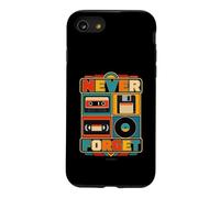 Never Forget Rétro Vintage Années 80 90 Cassette VHS Coque pour iPhone SE (2020) / 7/8