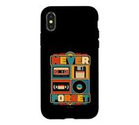 Never Forget Rétro Vintage Années 80 90 Cassette VHS Coque pour iPhone X/XS