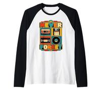 Never Forget Rétro Vintage Années 80 90 Cassette VHS Manche Raglan