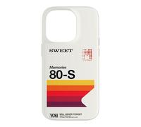 Never Forget VHS VCR Cassette vidéo Nostalgie années 80 Coque pour iPhone 14 Pro
