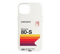 Never Forget VHS VCR Cassette vidéo Nostalgie années 80 Coque pour iPhone 15 Plus