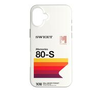 Never Forget VHS VCR Cassette vidéo Nostalgie années 80 Coque pour iPhone 16 Plus