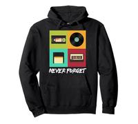Never Forget Vintage Floppy Disk Video Tape Music Disc Style Sweat à Capuche