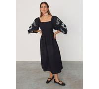 Never Fully Dressed Never Fully Dressed Black Enchanted Belle 100% Cotton Dress Black EU 34 (UK 6)